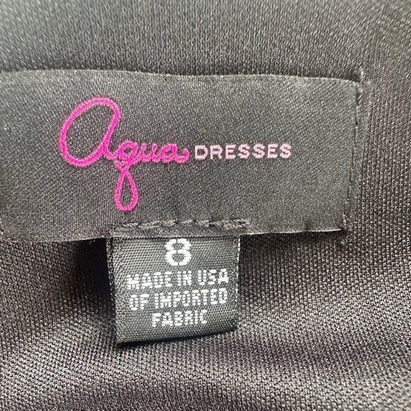 Aqua Exclusive NWT Black Gray Floral Brocade Cocktail Hoco Pageant Dress 8 - Picture 8 of 9